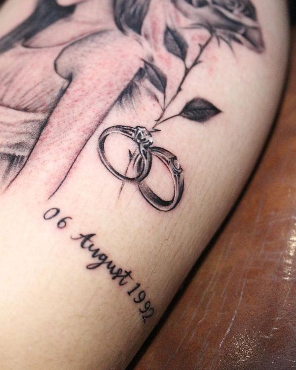 Double Ring Tattoo Design on Body