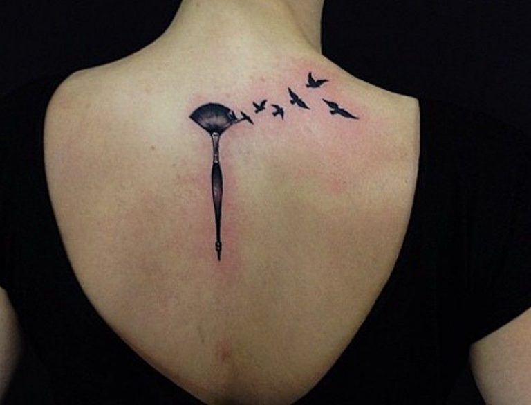 40+ Amazing Makeup Brush Tattoos Designs with Meanings, Ideas, and