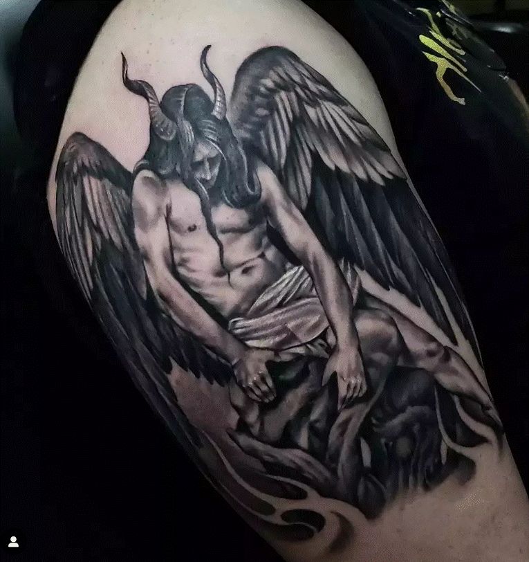 angel fighting demon tattoo designs