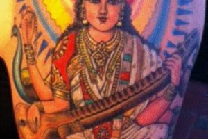 30+ Amazing Goddess Saraswati Tattoos with Meanings and Ideas