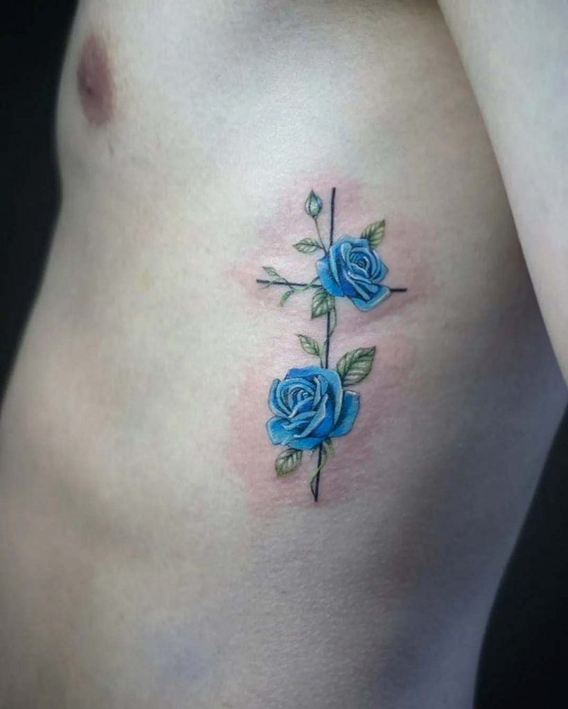 20+ Best Blue Rose Tattoo Designs with Ideas with Meanings - Body Art Guru