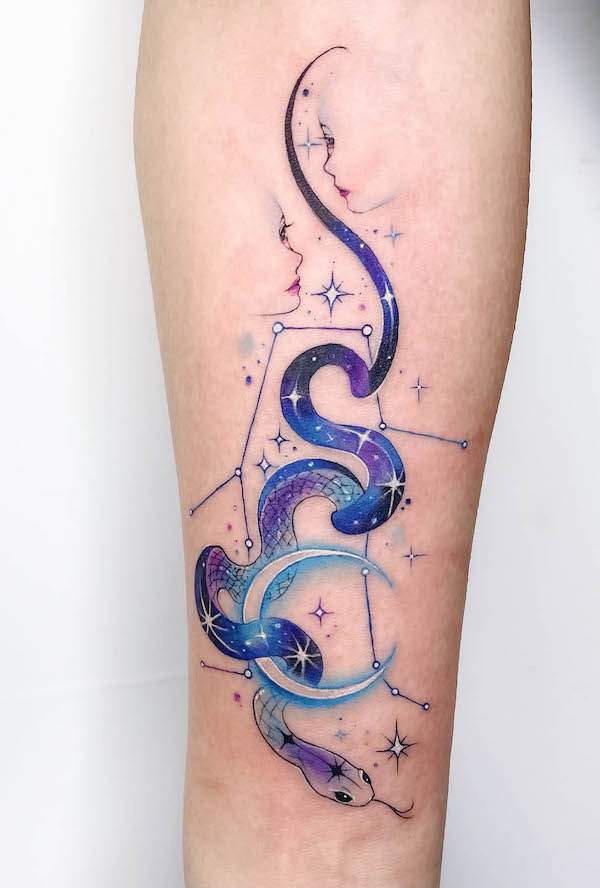 25+ Stunning Gemini Constellation Tattoo Designs with Meanings and Ideas -  Body Art Guru