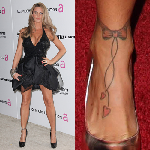 Katie Price's Heart Tattoo on Feet
