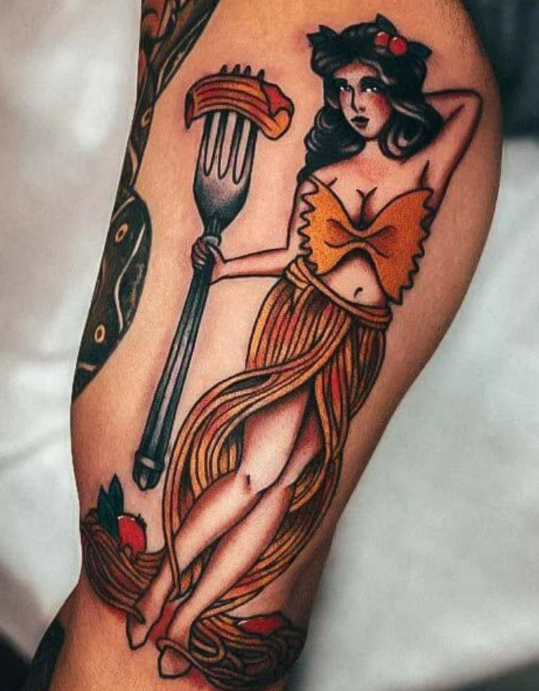 50+ Delicious Pasta Tattoo Designs with Ideas and Their Meanings Body