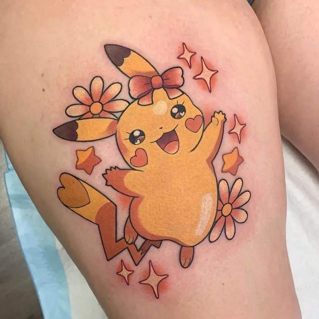 Idée Tatouage Pokémon  Pokemon tattoo, Digimon tattoo, Pikachu tattoo