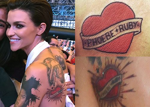 Rube Rose's Heart Tattoo on Back