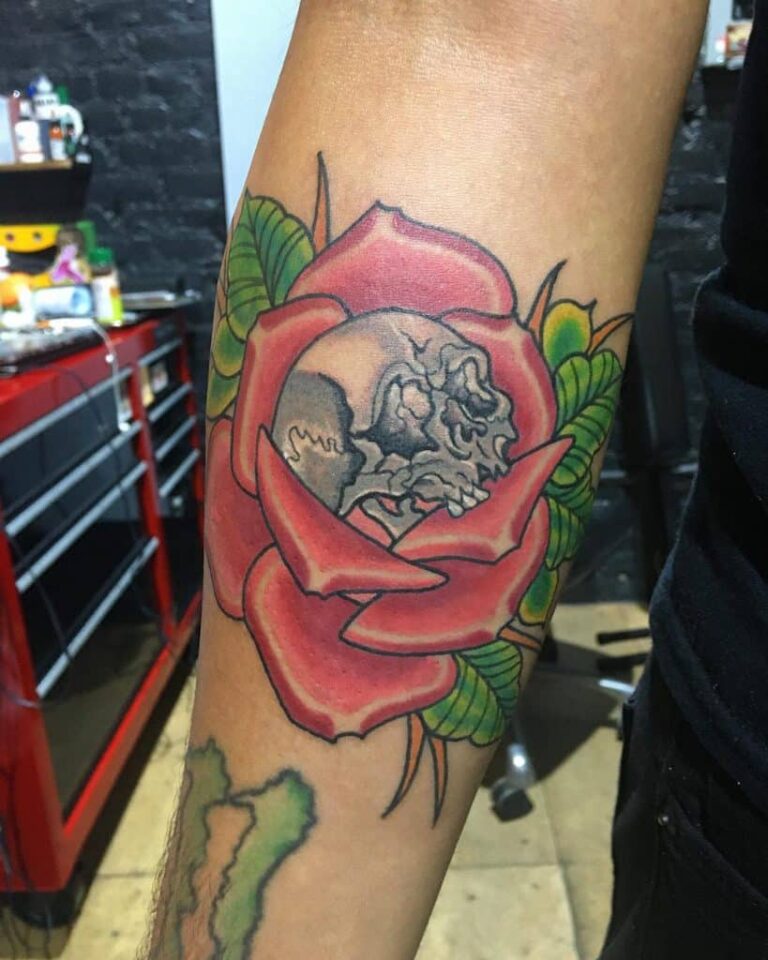 102 Rose and Skull Tattoo Design Ideas with Meanings and Ideas Body