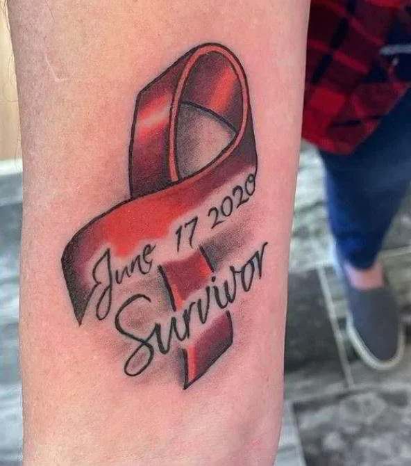 Cancer Ribbon Tattoo Show Support