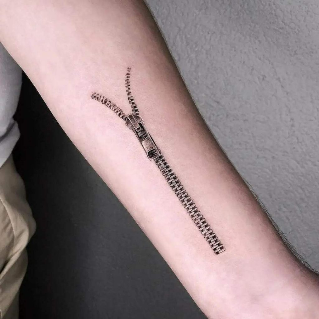 30+ Creative Zipper Tattoo Designs with Meaning and ideas - Body Art Guru