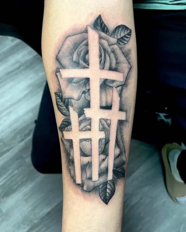 Nail cross by Jon Morrison MADISON TattooNOW