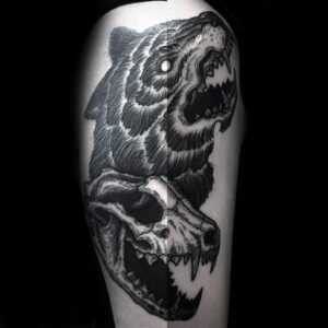 69 Cool Wolf Skull Tattoo Designs With Meanings and Ideas - Body Art Guru